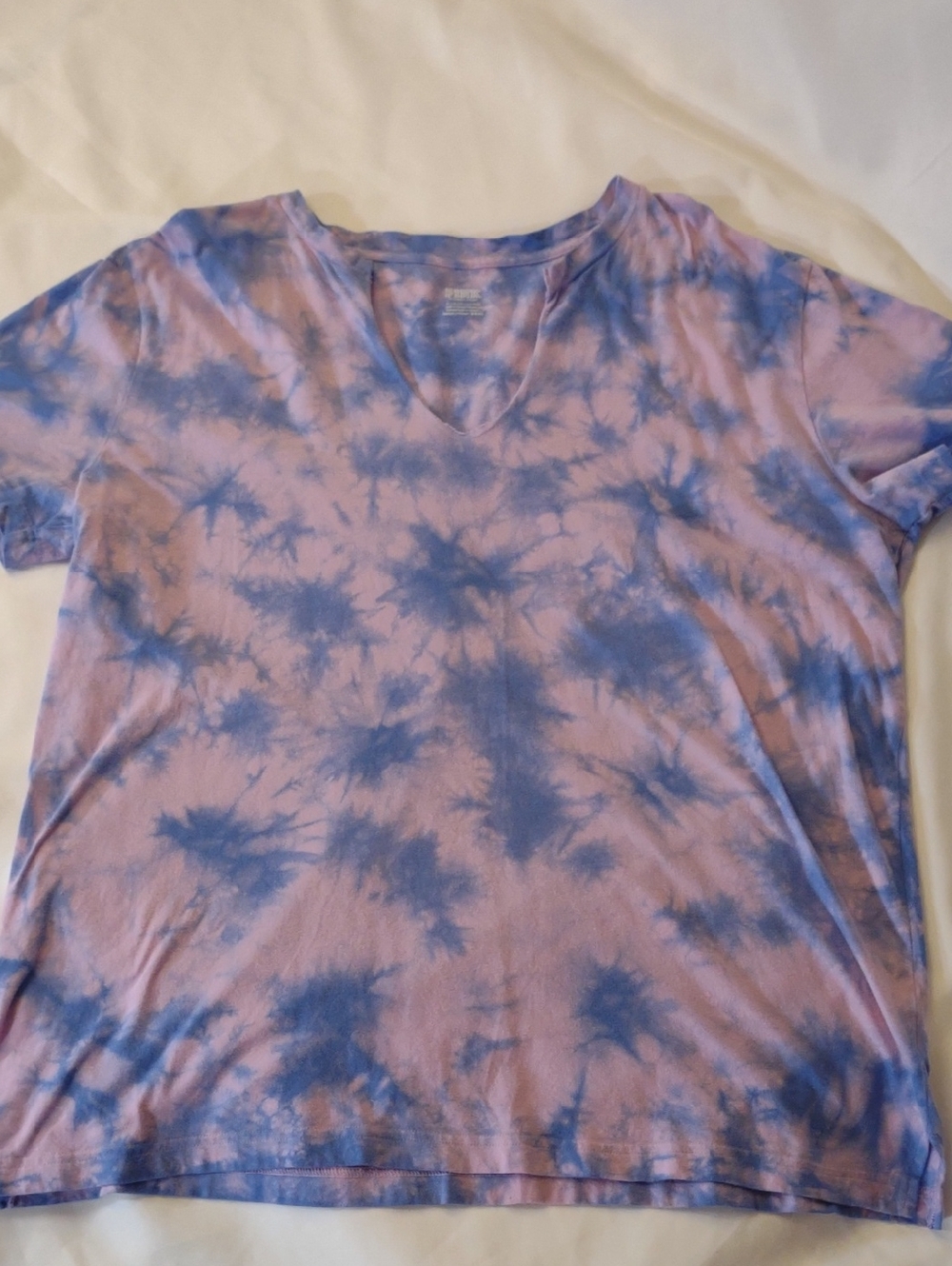 PINK by Victoria's Secret Lavender & Periwinkle Tie-Dye Tee - Size XL